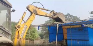 Bulldozer action in Raipur