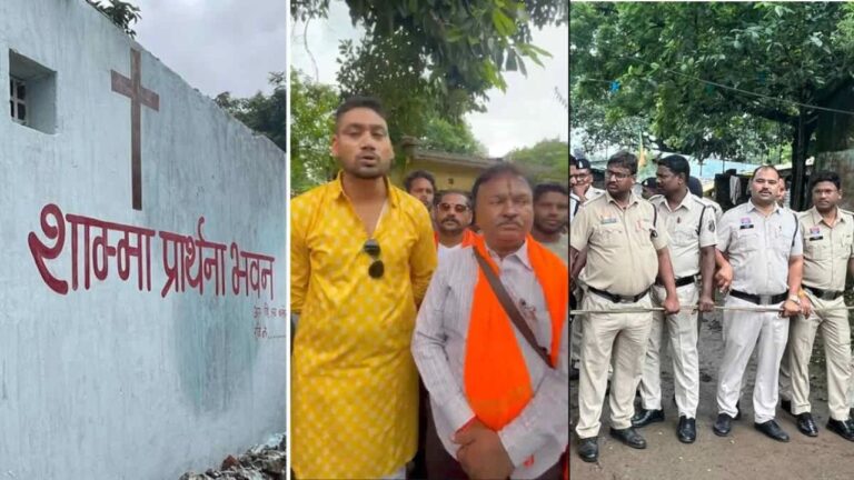 रायपुर में धर्मांतरण के आरोपों पर बवाल: WRS कॉलोनी में बजरंग दल और विहिप का विरोध, पुलिस बल तैनात