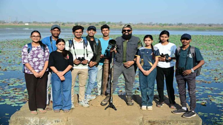 छुइहा बांध में बर्ड वॉक: 45 प्रजातियों के पक्षियों का अवलोकन, युवान पहल से बढ़ी जागरूकता