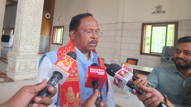 कृषि मंत्री रामविचार नेताम का कांग्रेस पर हमला, बोले- बजरंगबली की गदा का दिख रहा असर