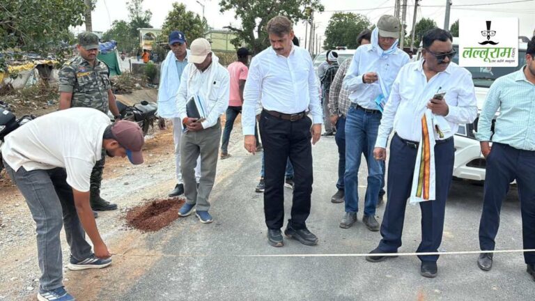 कवर्धा में सड़क निर्माण का औचक निरीक्षण, कलेक्टर गोपाल वर्मा सख्त