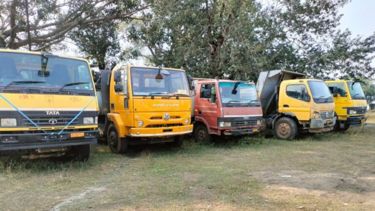 सूरजपुर में अवैध कोयला और रेत परिवहन पर बड़ी कार्रवाई, कई वाहन जब्त