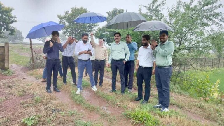 बारिश के बीच खेतों में पहुंचे ADM, फसल सत्यापन की प्रक्रिया का लिया जायजा